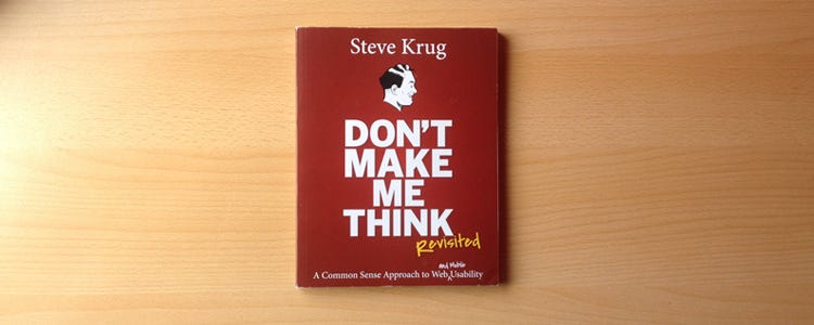 A picture of Steve Krug’s book, Don’t Make Me Think
