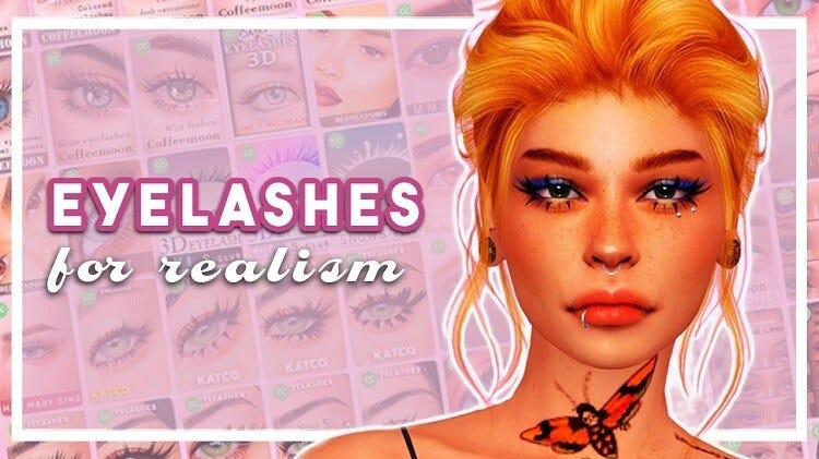 Sims 4 3D Eyelashes Mods & CC