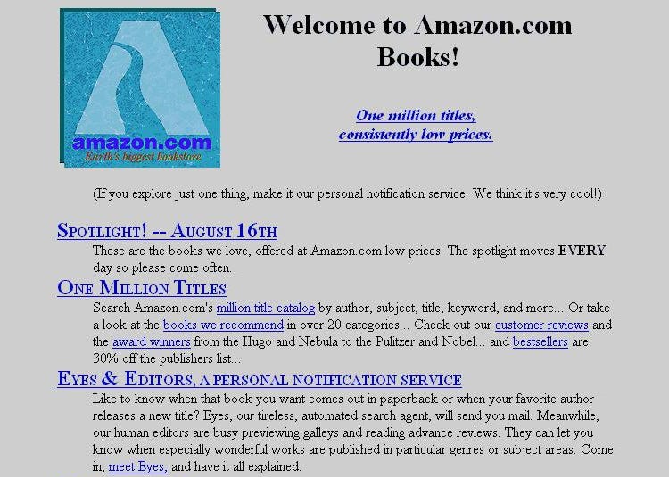 Amazon.com in the early MVP days