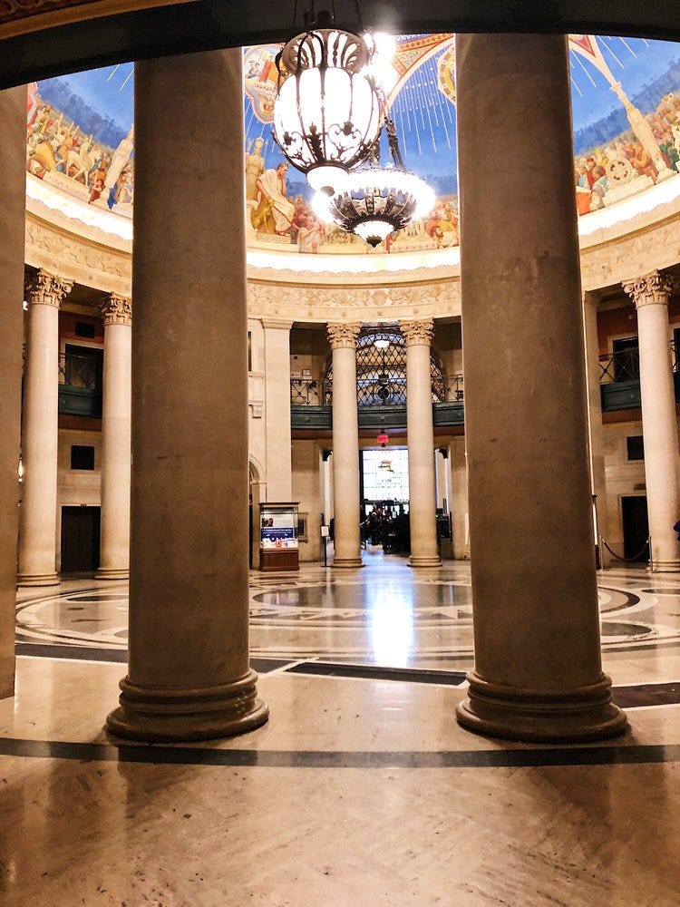 Inside the courthouse