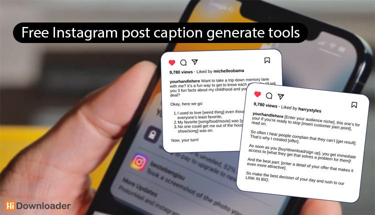 Free Instagram post caption generate tools