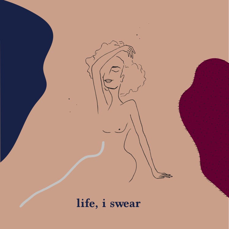 Cover art for Life, I Swear podcast by designer Deun Ivory