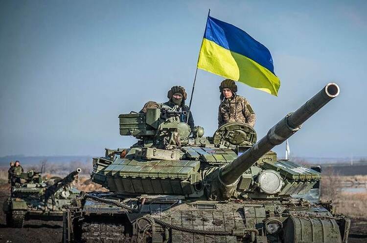 Ukrainian tanks on a march (illustrative image)