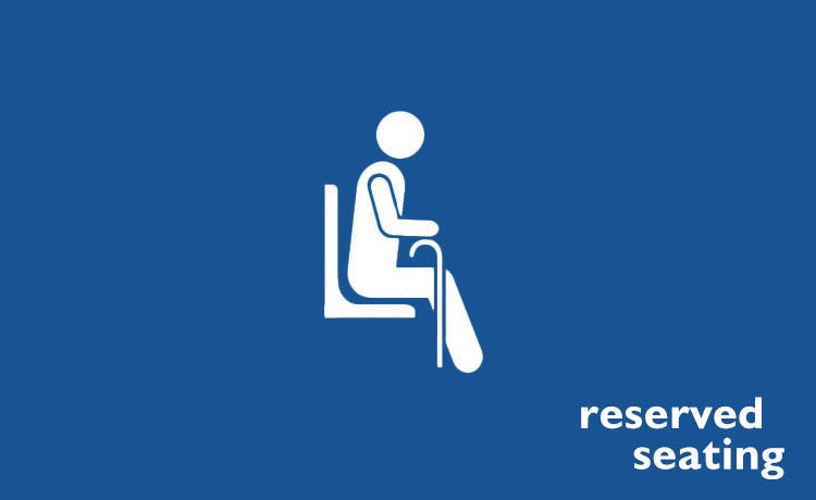 Singapore MRT Reserved Seating.