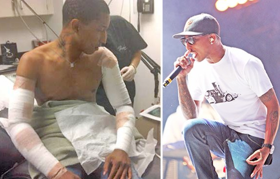Pharrell Williams hates his tattoos so much he’s undergoing laser treatment...