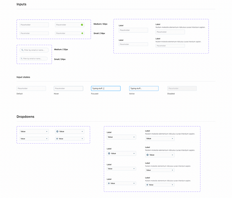 A look at our inputs and dropdown from the design system