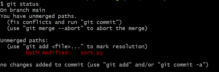 git status