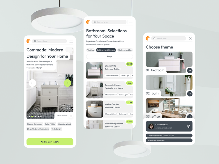 Furniture E-Commerce Mobile App Product Design | UX/UI Design by OrangeOrange