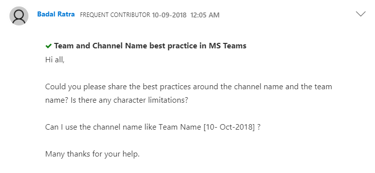 Best practices for Microsoft Teams channel names