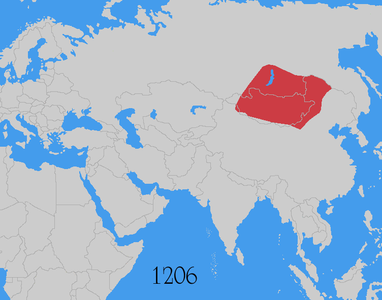 Mongol empire map over the years
