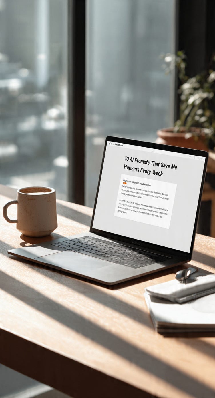 10 AI Prompts That Save Me Hours Every Week