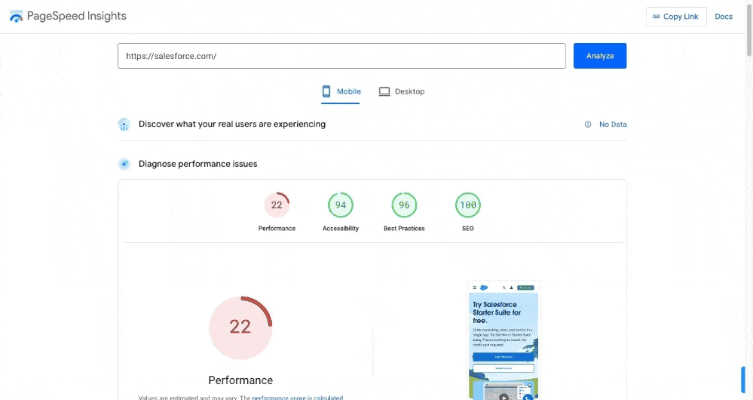 PageSpeed Insights helps you understand your website loading performance and how to improve it.