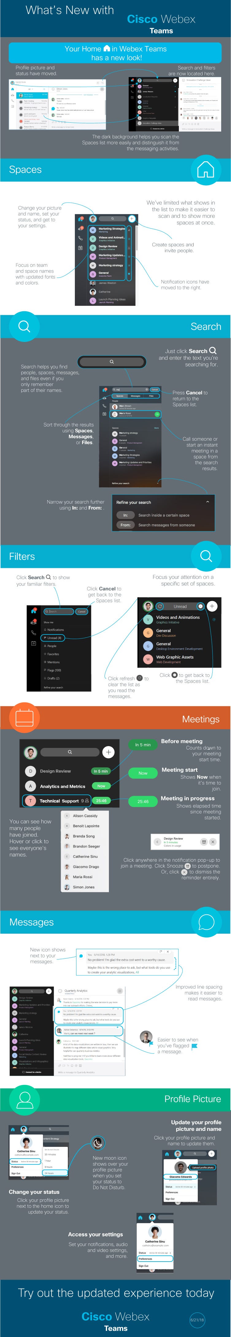 Example of the Cisco Webex Teams UI