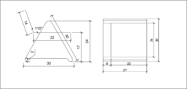 this is an auto cad drawing with dimensions of the product