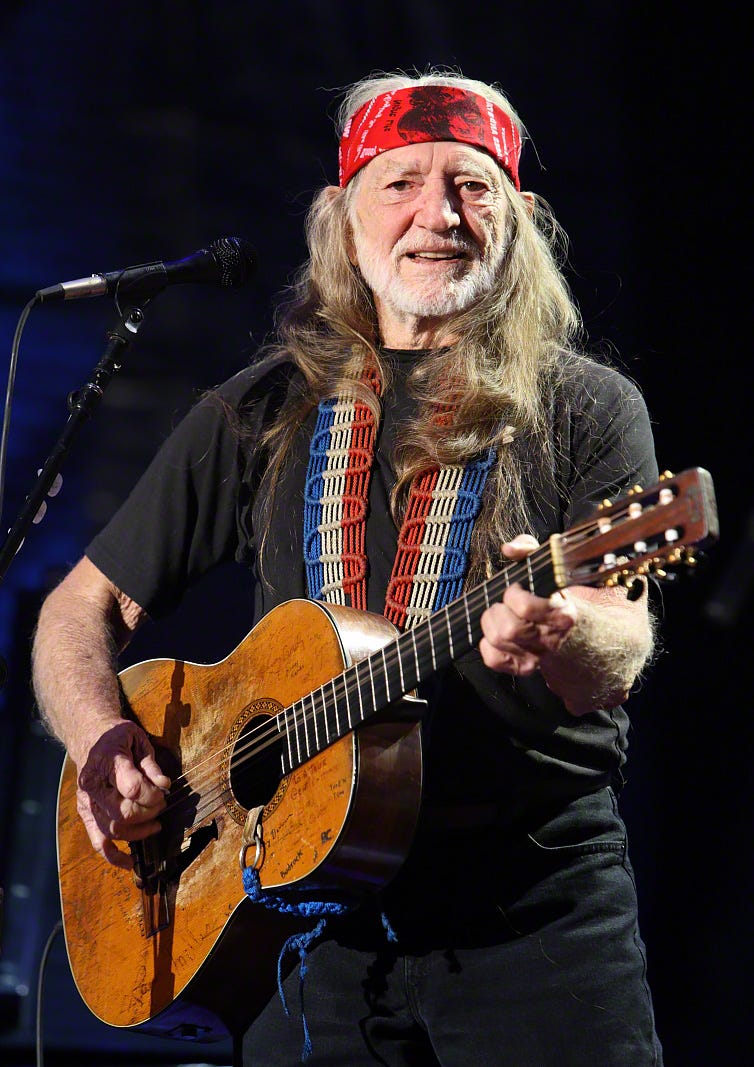 photo of American musician Willie Nelson