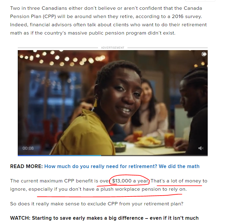 Some post about Canada Pension Plan