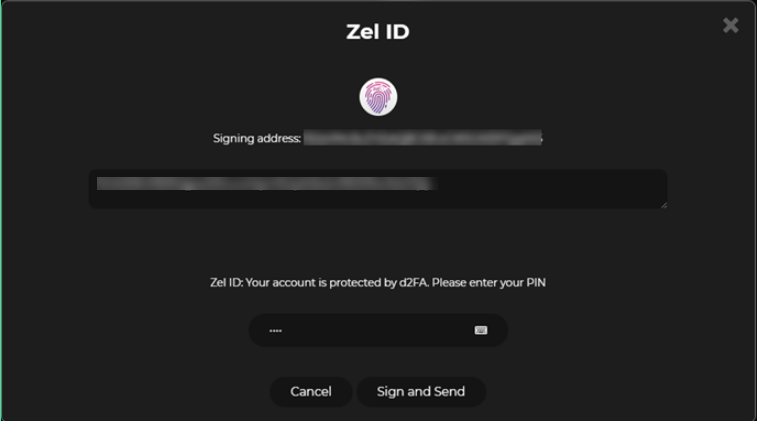 Signing Flux Zel ID