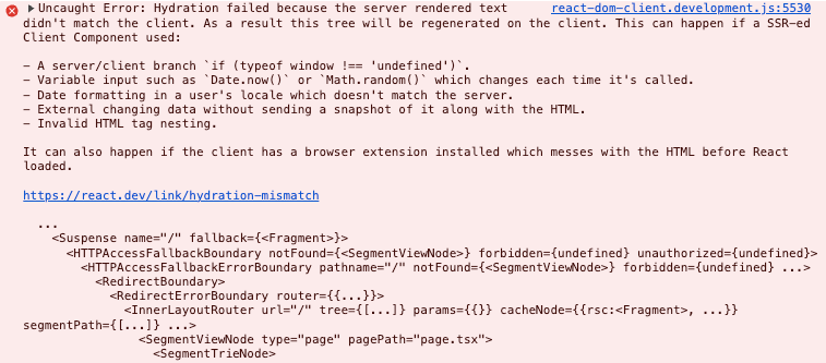 Next.js 16 Listed 5 Hydration Error Causes. Mine Was a 6th (2026)