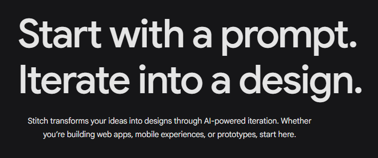 Start with a prompt. Iterate into a design.