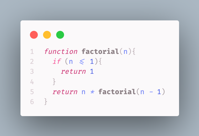 A function to return a factorial.