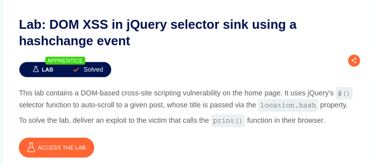 DOM XSS in jQuery selector sink using a hashchange event — Beginner Friendly + Practical Exploit
