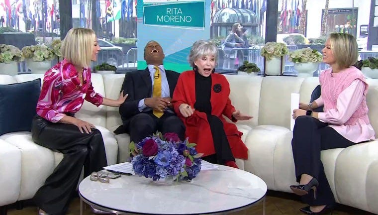 Craig Melvin and Rita Moreno