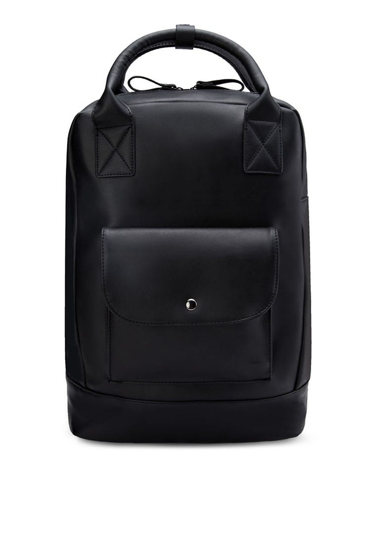 Boxy Backpack With Flap Pocket
