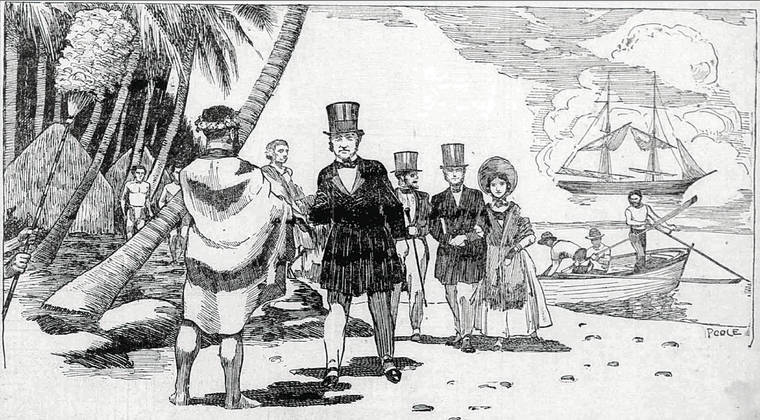 Fig. 2: American missionaries in Hawaii (Poole)