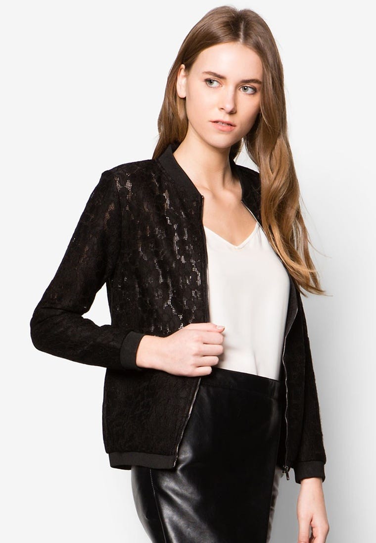 Premium Lace Bomber Jacket