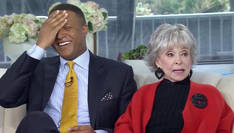 Craig Melvin and Rita Moreno