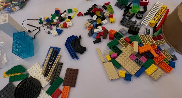 Usable LEGO blocks for each of the participants in the seminar