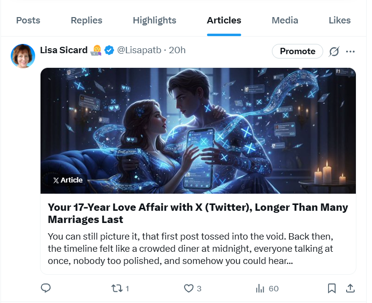 X articles feature for premium subscribers to X.