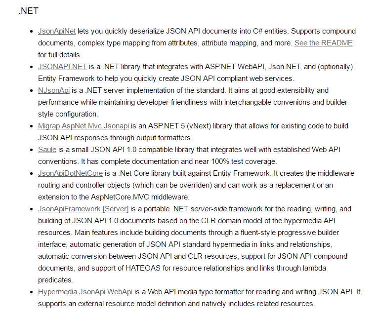 jsonapi_implementations