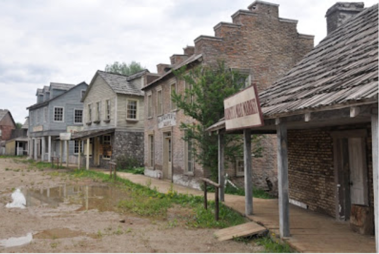 A wild west set at Castel Film Studios.