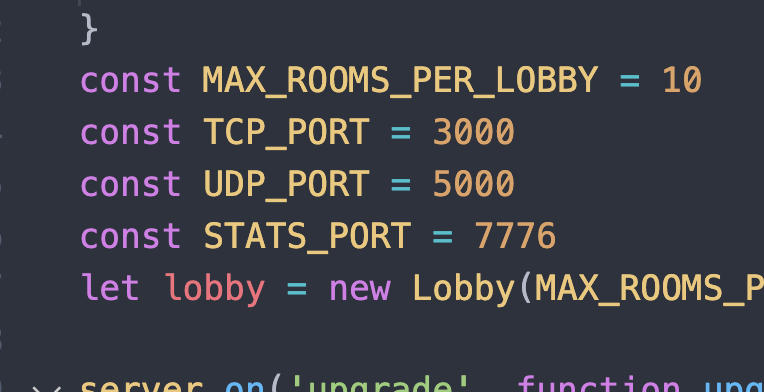 If needed Change those ports to the desired ports under node_modules/edge-multiplay/server.js