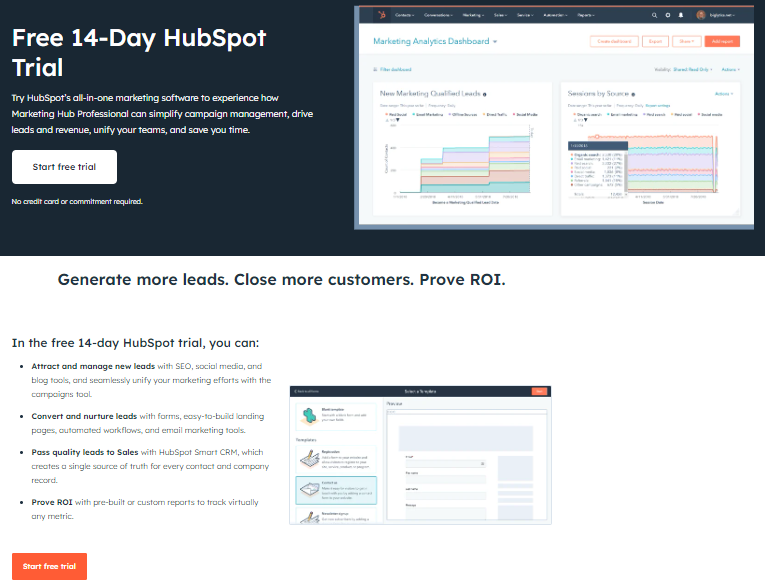 HubSpot Marketing Hub 14-Days Free Trial