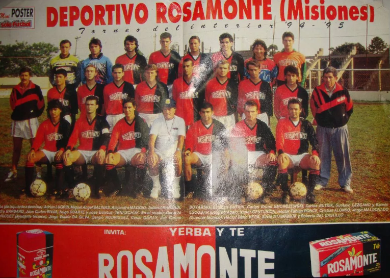 Equipe posada do Club Deportivo Rosamonte que disputou o Torneo del Interior 1994–95.