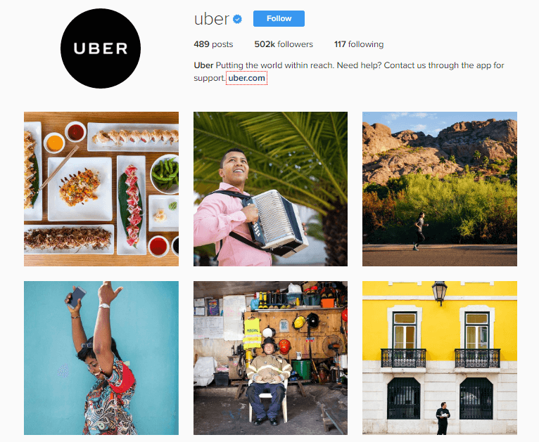 Uber Instagram