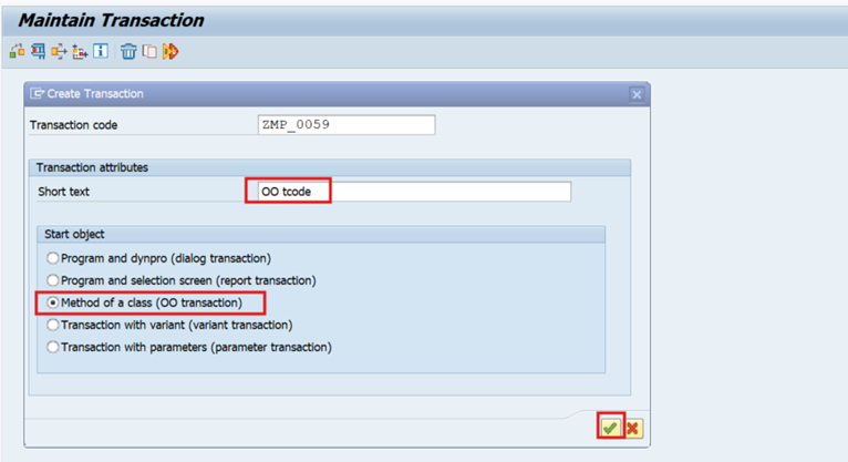 METHOD OF A CLASS (OO TRANSACTION)