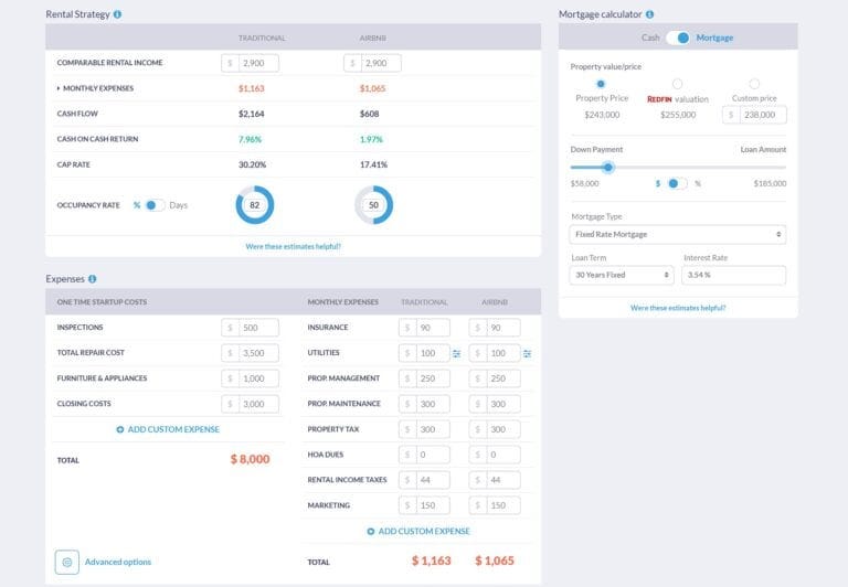 Use Mashvisor’s Calculator to overcome real estate analysis paralysis.