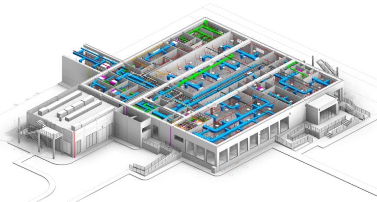 3D model of a building and can be interacted with in virtual or augmented reality