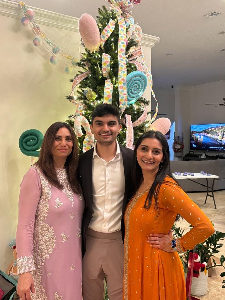 Maham, her mother, and her brother