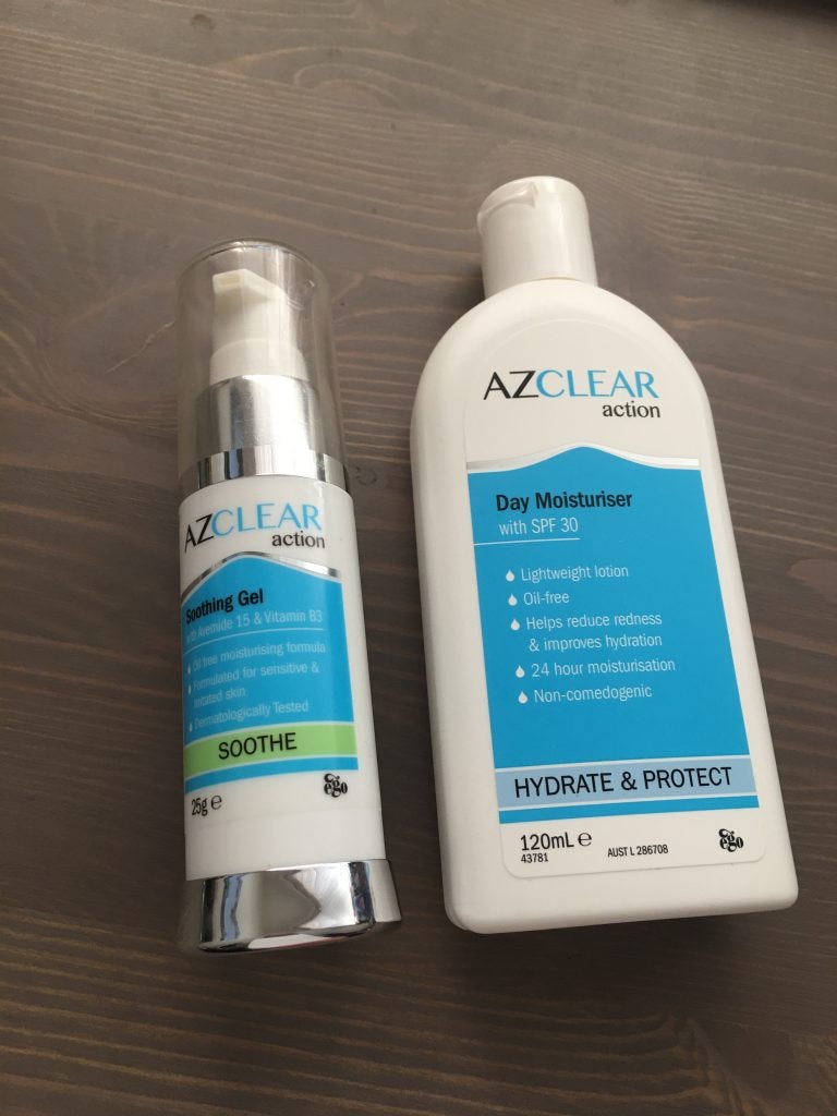 Azclear Action’s Day Moisturiser with SPF 30 and Soothing Gel