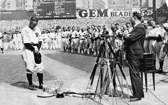 July 4, 1939: Lou Gehrig says farewell to baseball with 'Luckiest