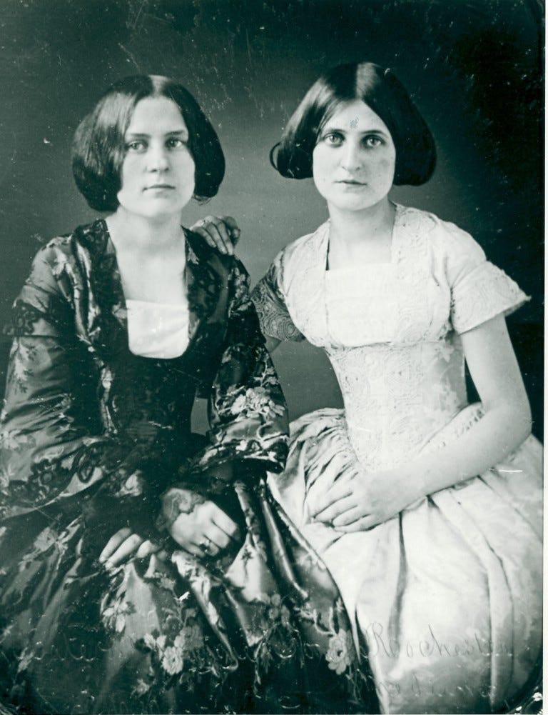 Spiritualism began with the Fox sisters, but spread to the UK and blossomed during WWI