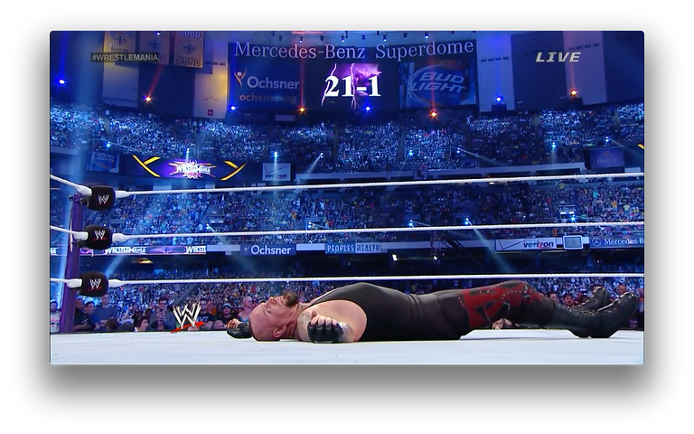 Undertaker 21-1 at Wrestlemania 30