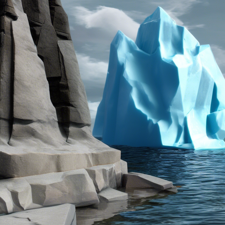 Icebergs (representing emerging threat from new technology)