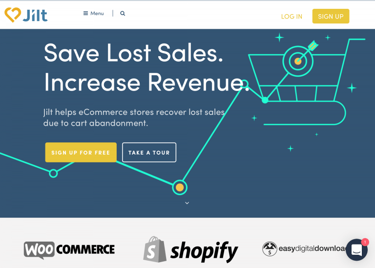 Jilt can help merchants recover abandoned cart. Its pricing is based on how many abandoned shoppers it engages.
