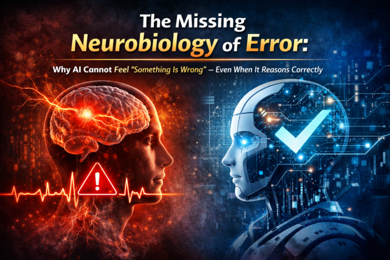 The Missing Neurobiology of Error: Why AI Cannot Feel When It’s Wrong