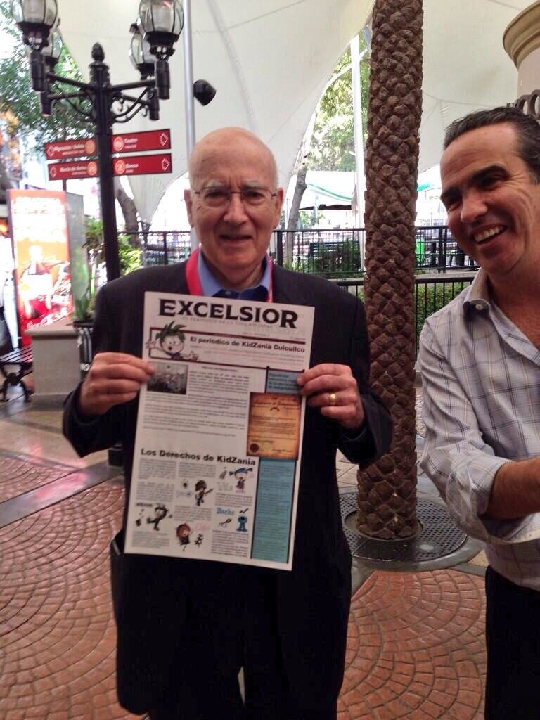 Prof. Philip Kotler happy after discovering he had made the front page of today's paper